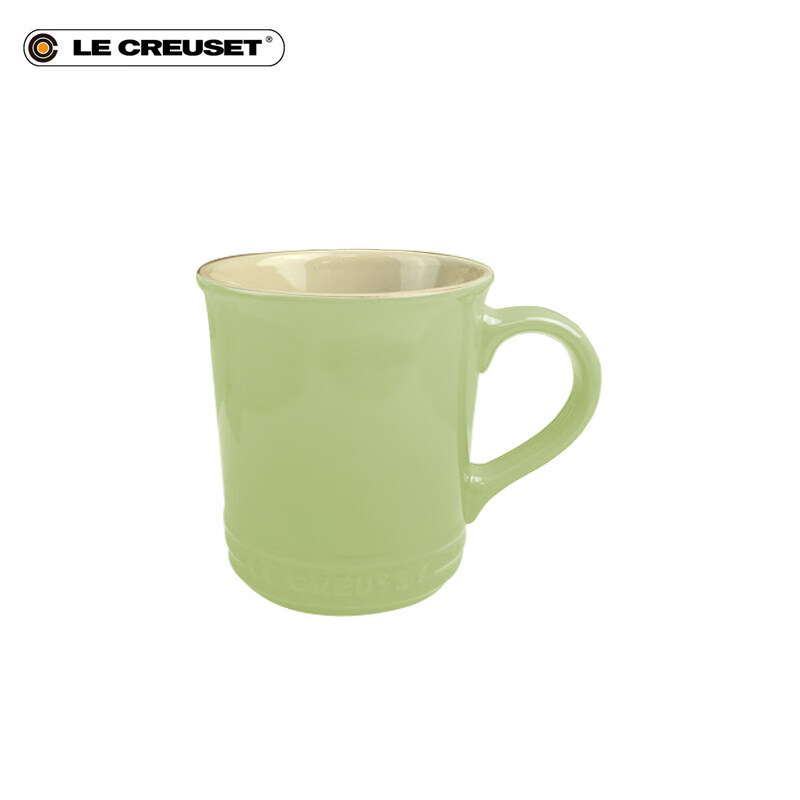 酷彩le creuset法国 炻瓷马克杯400ml 咖啡早餐办公家用茶水杯子 棕榈