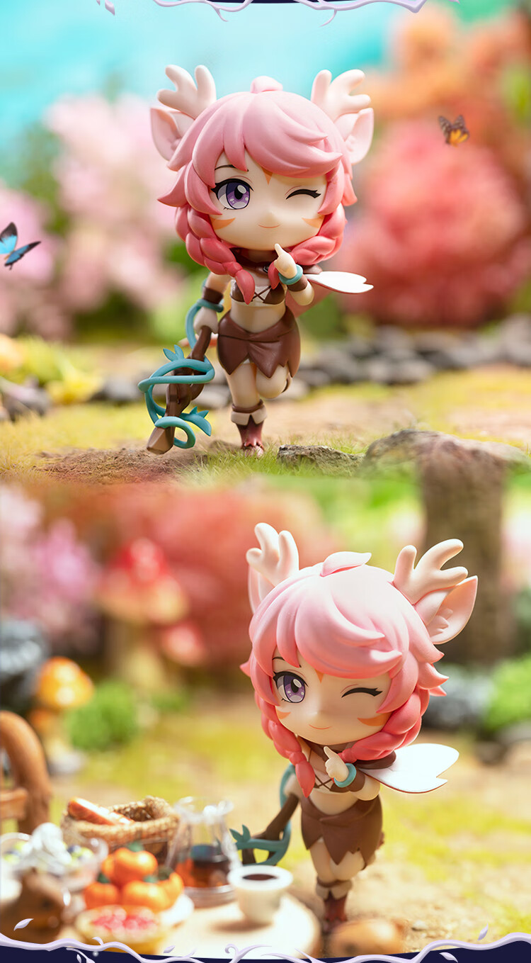 王者荣耀鹿灵守心 瑶q版模型公仔周边摆件  玻璃罩 原包装【图片 价格