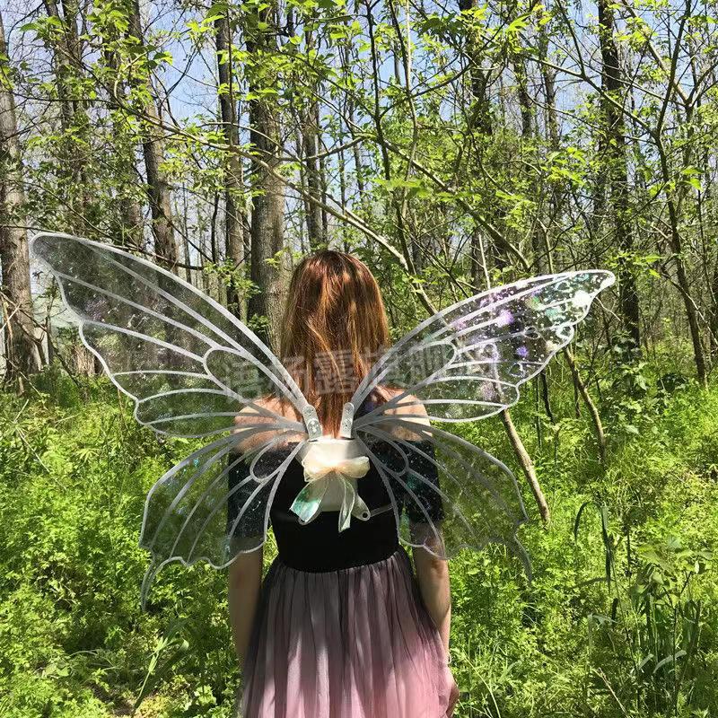 精灵花仙子的翅膀电动定制电动蝴蝶翅膀背饰cos精灵小女孩背的翅膀
