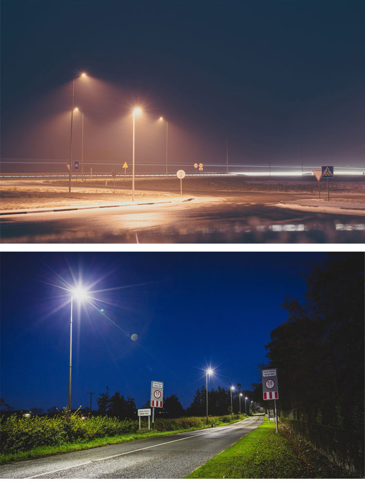 220v新农村电线杆照明200瓦挑臂道路灯 亚明50w/白光220v工程款【图片