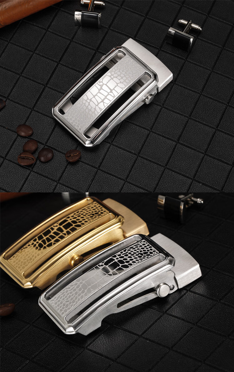 高品质304不锈钢滚轴皮带扣头无孔无牙自动扣裤腰带头男帆布平滑扣