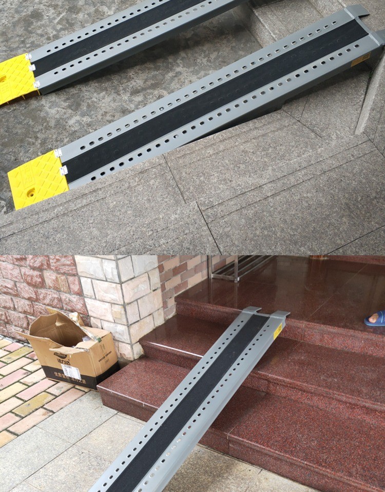 便携式无障碍楼梯坡道板摩托轮椅自行车上车上楼台阶板斜坡板装车神器