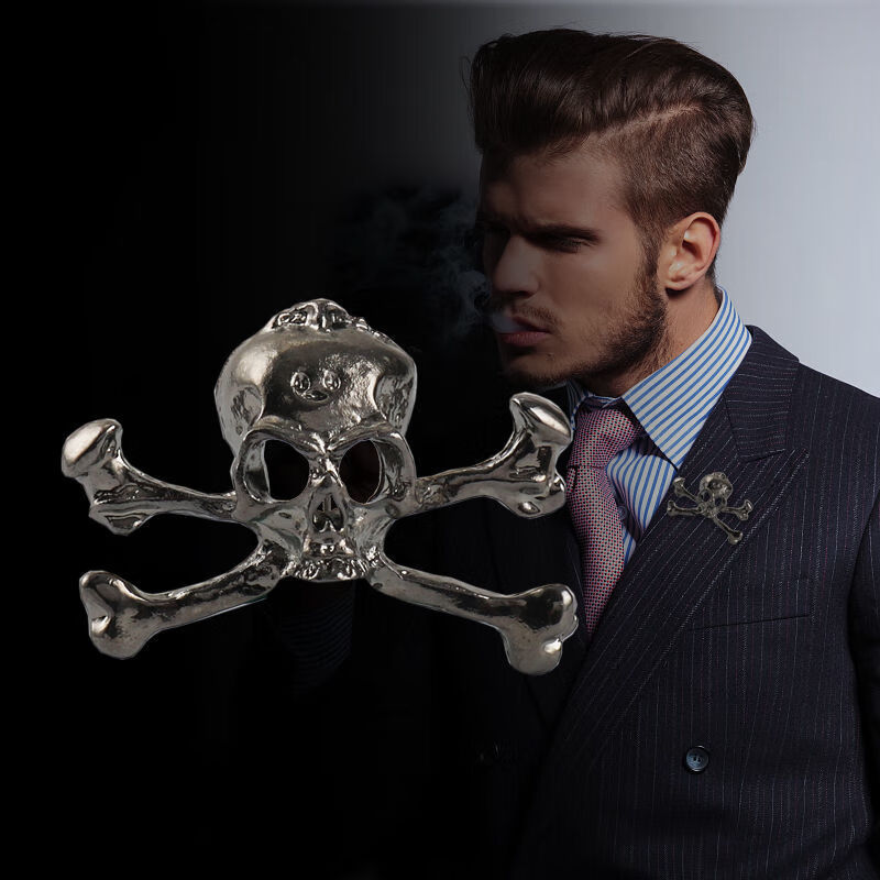 熹卡龙新品胸针男百搭潮男个性朋克骷髅头胸针男女摇滚配饰西装大衣