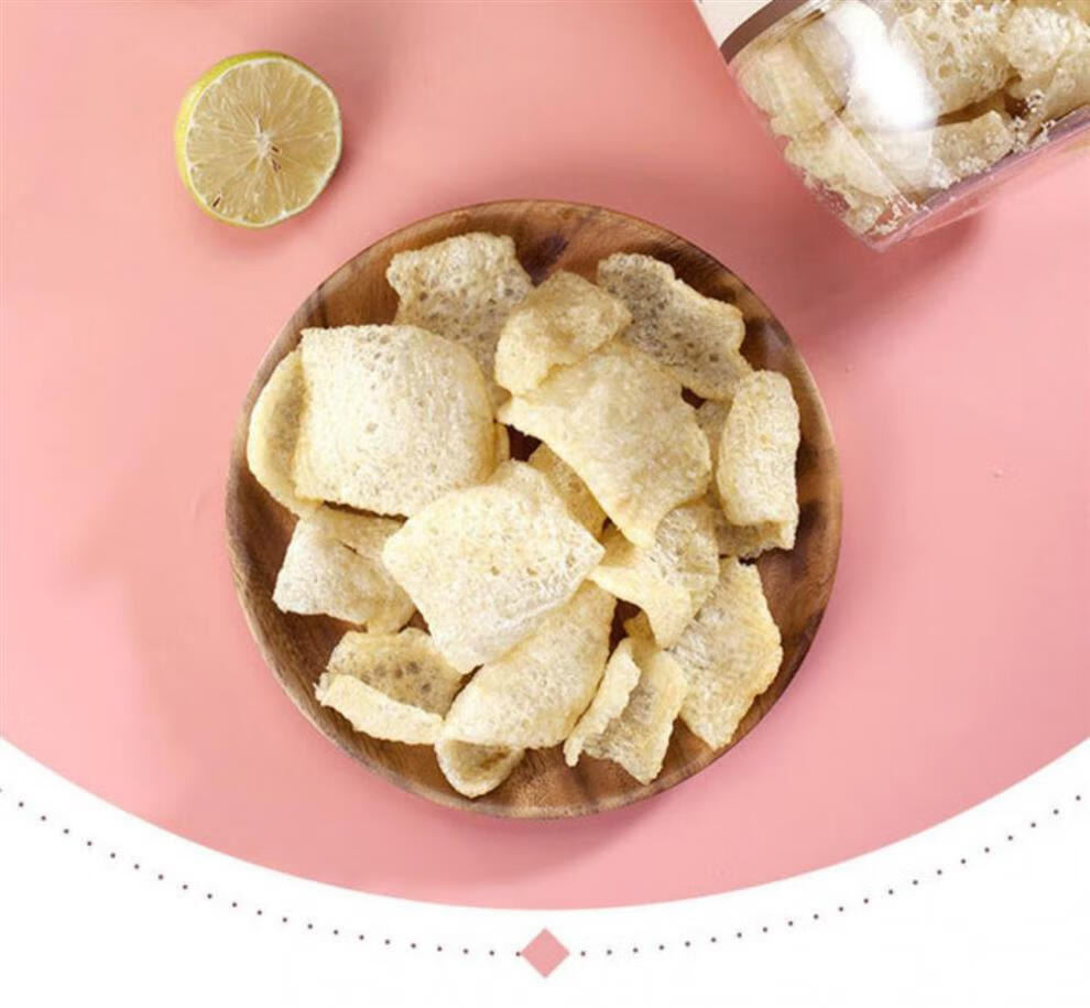 Ⅷ美蛋白猪皮脆片230g高蛋白轻糖酥脆膨化猪皮青柠味【图片 价格 品牌