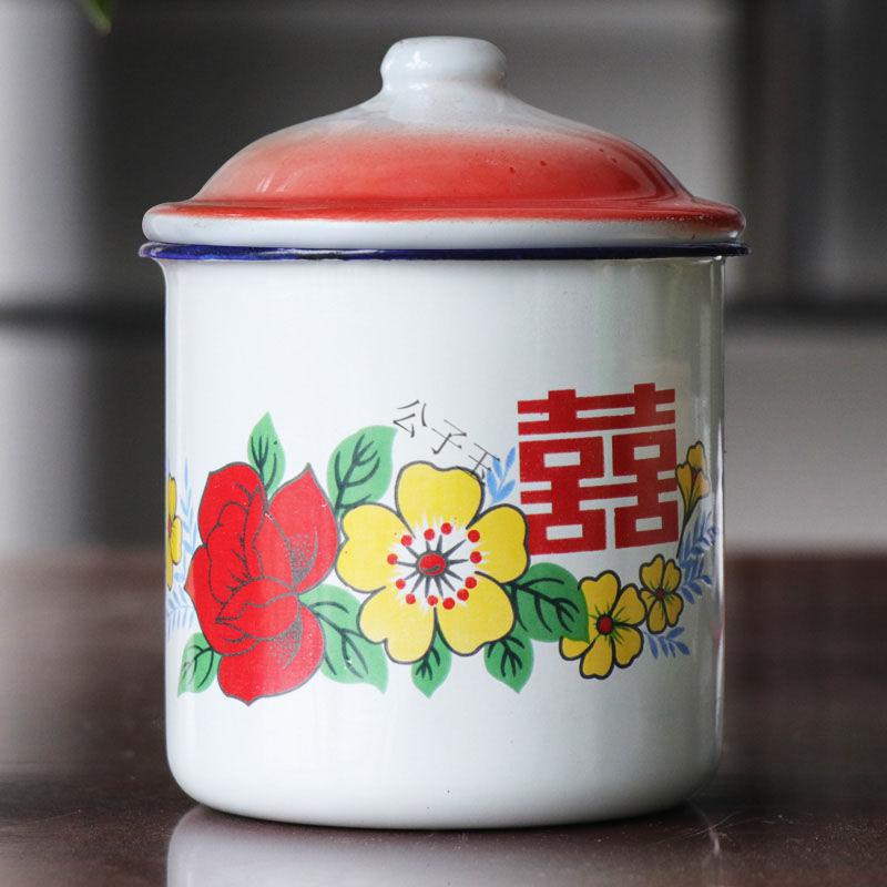 大茶缸子特大号老式特大号复古怀旧搪瓷杯子老式茶缸搪瓷水杯搪瓷缸子