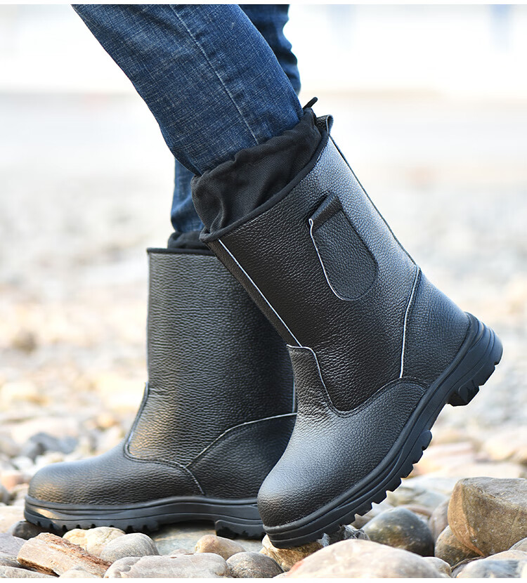 中石油工人劳保鞋油田专用男靴子高帮矿井电焊工地防水钢包头防刺秋冬