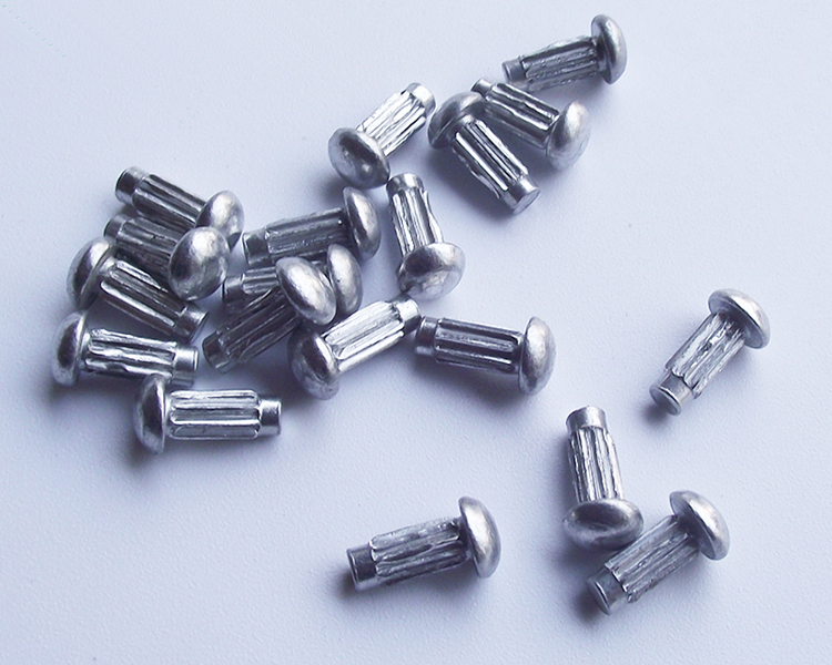 定做gb827 电机铭牌标牌铆钉 半圆头滚花铝铆钉 2.