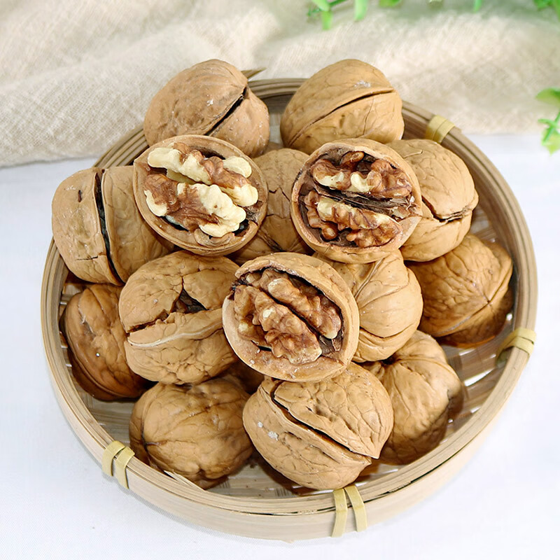 手剥烤核桃草本味2500g纸皮薄皮炒熟核桃2021新货坚果奶香味伊梵麦手