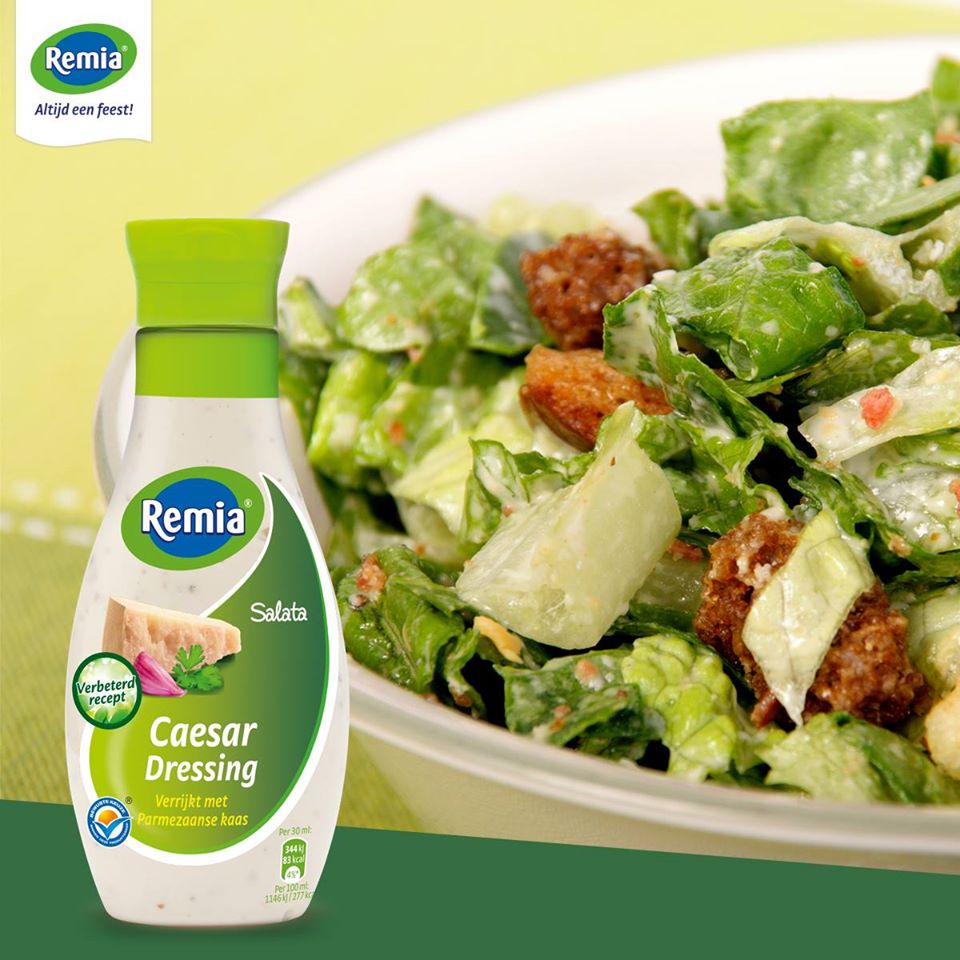 现货荷兰进口remia 奶油奶酪低脂凯撒沙拉酱 咸味 美味健康【图片