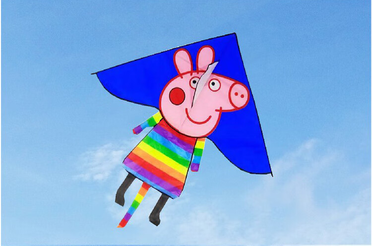 潍坊2022年新款小猪佩奇一家佩琪乔治风筝儿童专用成人大易飞线轮花园