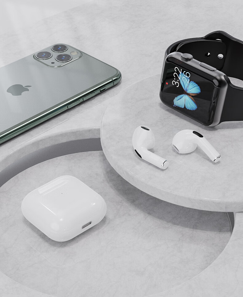 蓝牙耳机无线双耳适用于苹果iphone11半挂入耳式隐形迷你超长待机续航