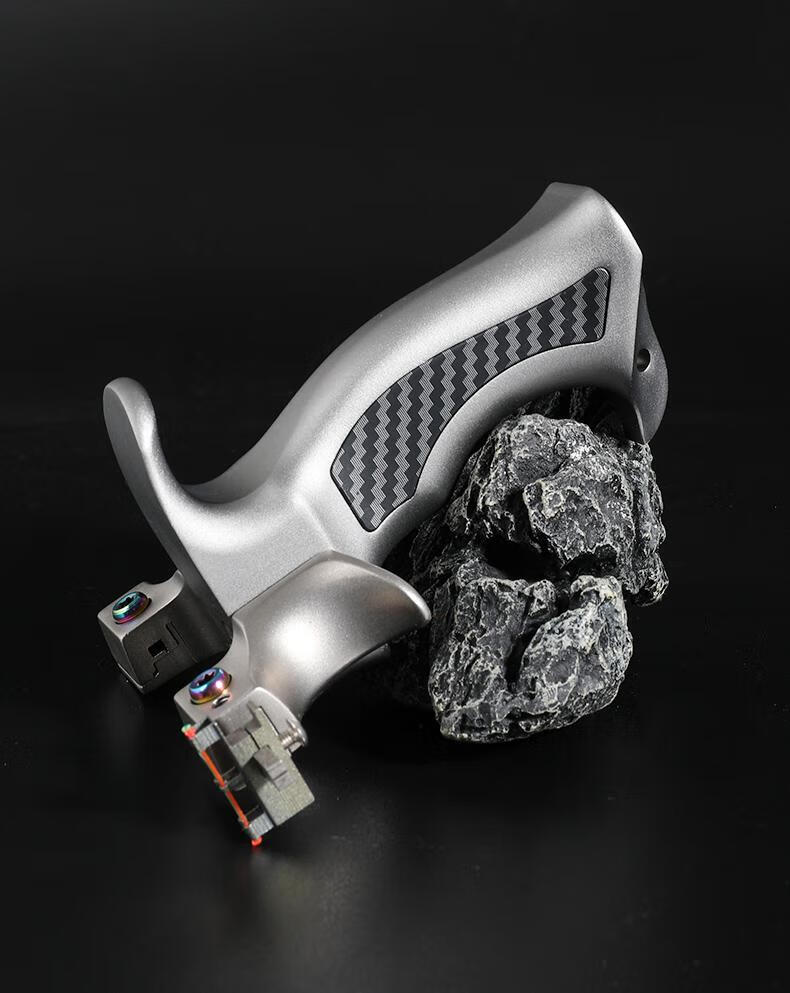 钛合金盖世英雄弹弓 盖世英雄弹弓快压扁皮440c不锈钢高精度免绑裸弹