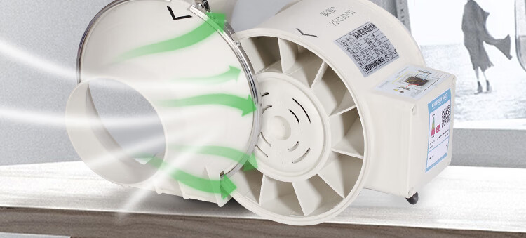 pvc5075mm小型管道风机23寸排气扇排风扇迷你排抽风机