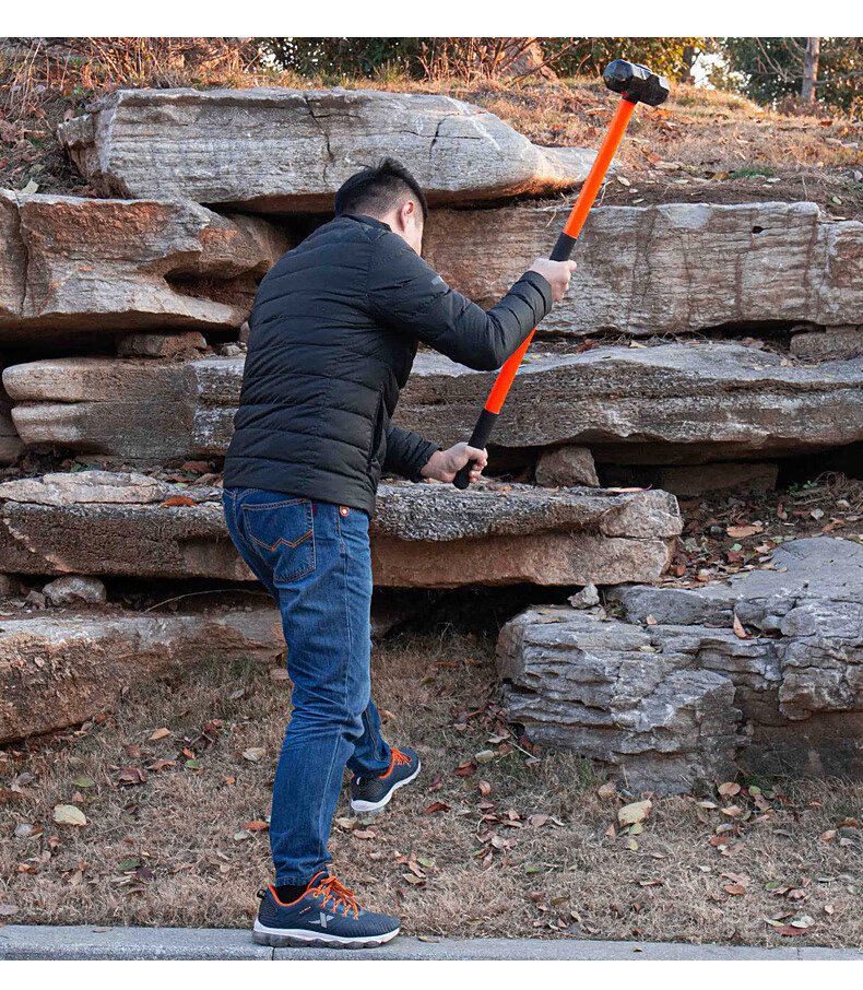 大号防震铁锤重型榔头家用防爆钢一体砸敲墙锤石头石工八角锤带把防震