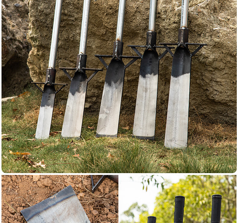 铁锹加厚锰钢洛阳铲起树根移苗挖土坑沟神器户外挖洞工具1240带直柄款