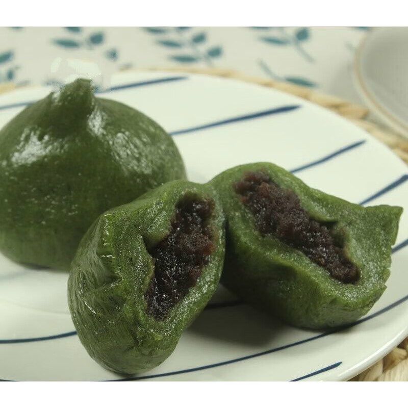 无锡宜兴传统手工糯米大米白团子 10个装 青菜肉 10个装【图片 价格