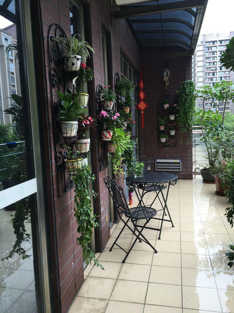 墙上花架欧式铁艺阳台壁挂式花架子田园铁艺植物架室内花架墙壁悬挂
