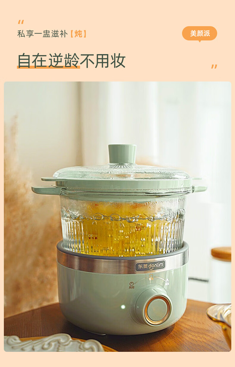 乐烩东菱锅东菱养生锅电炖煮锅煲汤粥隔水煮多功能家用小型火锅炖盅