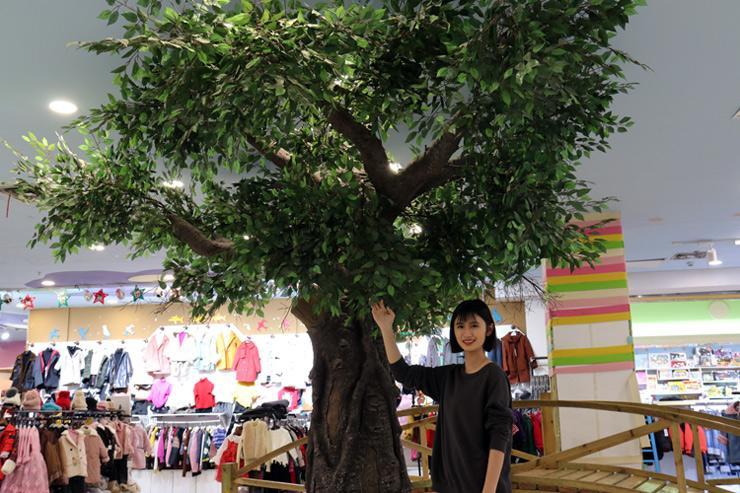 【精品绿植】仿真榕树叶手感过胶塑料榕树枝绿色植植物叶子假树枝工程