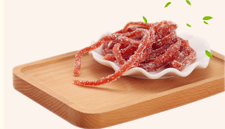 山楂丝雪花条雪丽丝酸甜果丹皮山楂条休闲办公零食500g*2袋装 1斤装*2