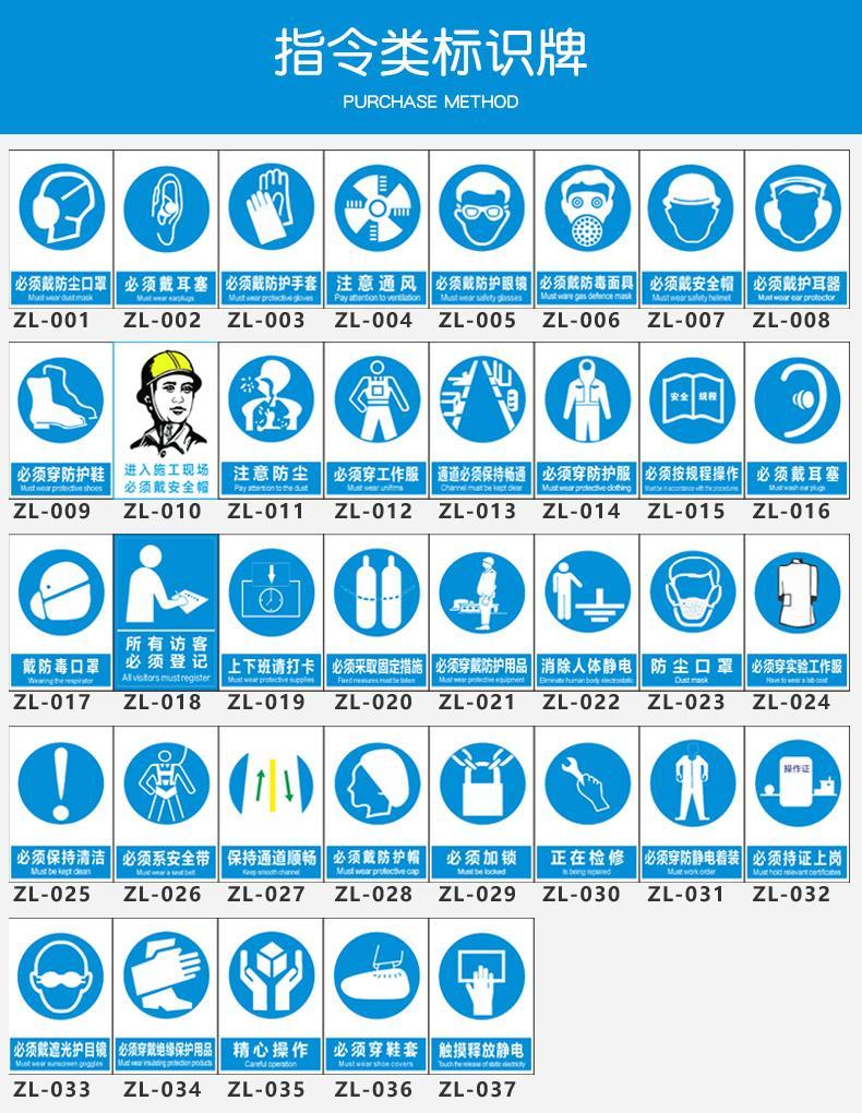 安全警告标识牌贴消防灭火器警示牌工厂车间仓库生产标志工地施工警示