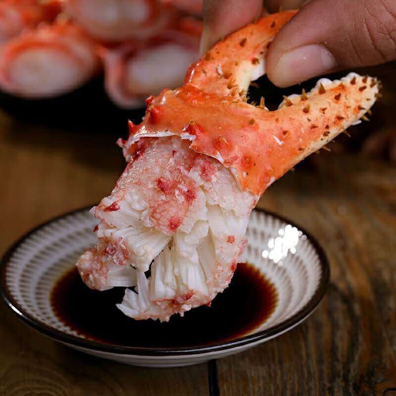 帝王蟹腿熟冻蟹长脚蟹皇帝蟹超大螃蟹急冻锁鲜产地智利2只总17斤2斤