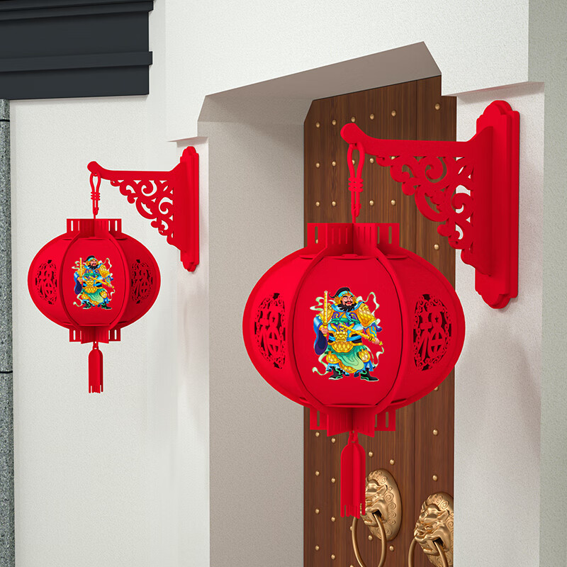 门神门贴进宅入宅防盗门秦琼装饰画单门门神对联秦叔宝过年大门玻璃贴