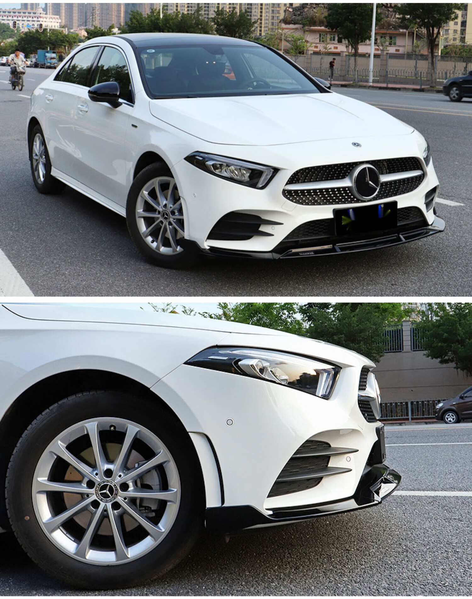 19-22款奔驰新a级a200l a180l a220l改装巴博斯前铲a35l前唇包围 19