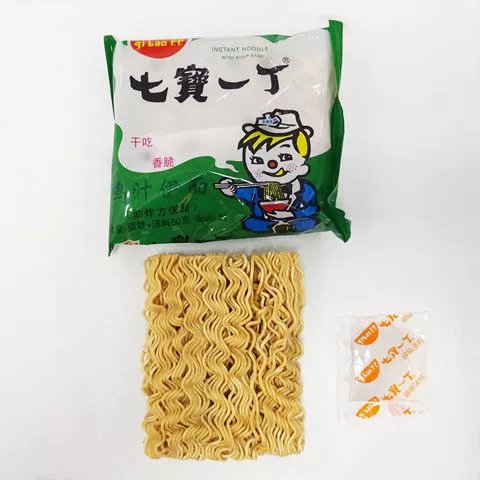 七宝一丁鸡汁伊面方便面 七宝一丁鸡汁伊面方便面海鲜蟹皇面泡面 3包