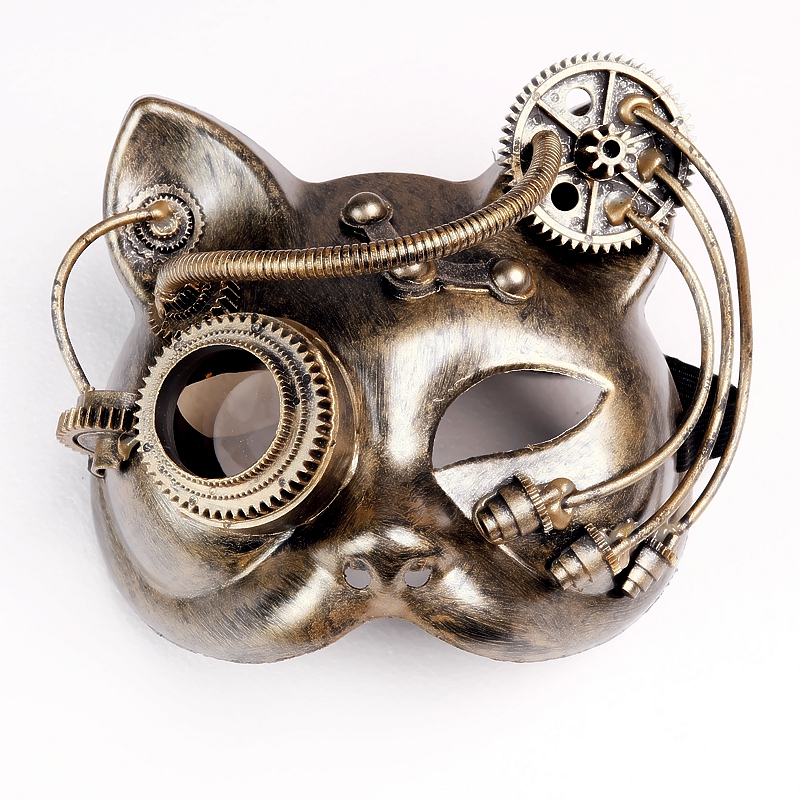 女巫赛博朋克年会网红痛苦金色儿童猫狐狸吴彦祖同款面具动物卡通