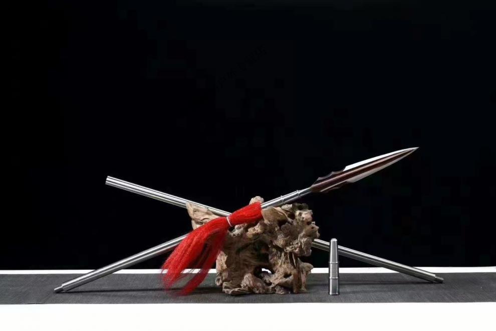 长矛 麒麟枪十八般长矛红缨枪霸王枪野猪矛武术扎枪未开刃 花梨木花纹