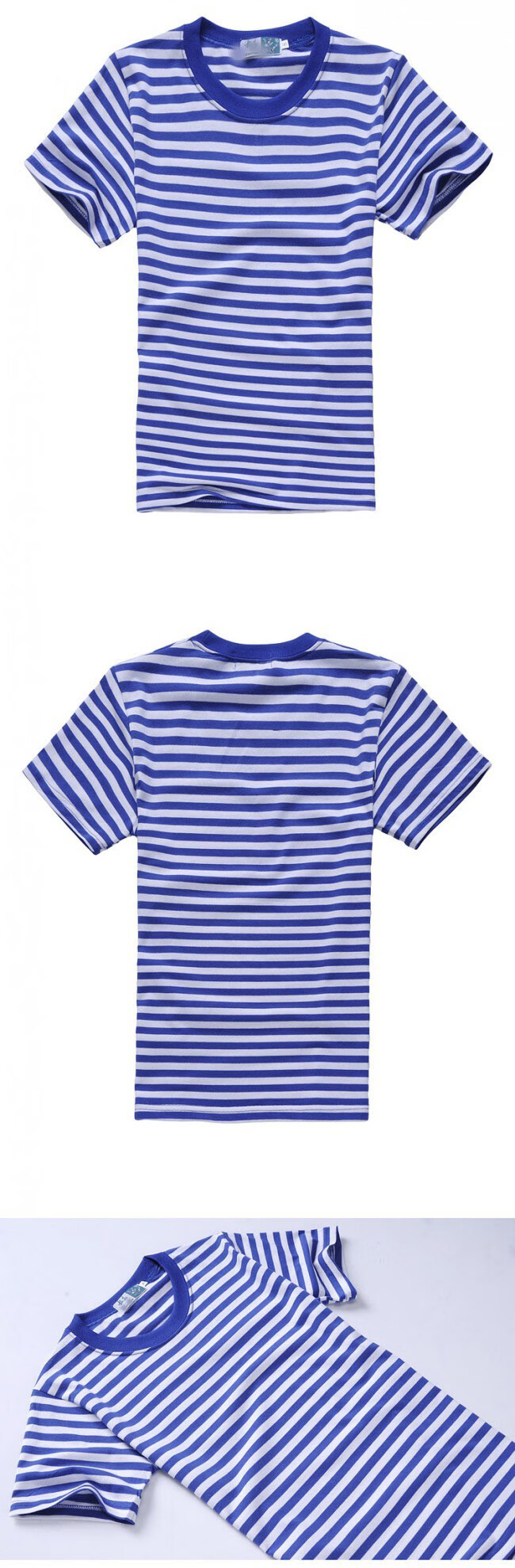 海军t恤军训服海军衫纯棉梅花海魂衫短袖t恤大码条纹半袖圆领t恤水手