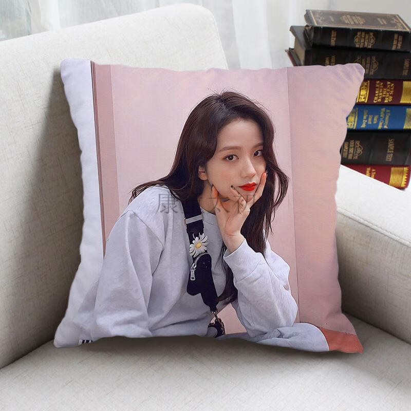 康童jisoo金智秀周边同款抱枕来图定制女生闺蜜生日礼物房间床上枕 19