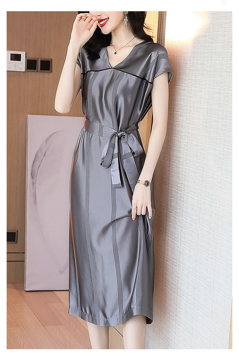 勾划女装 女式连衣裙高档高端大气夏新宽松显瘦轻熟风气质长裙套装