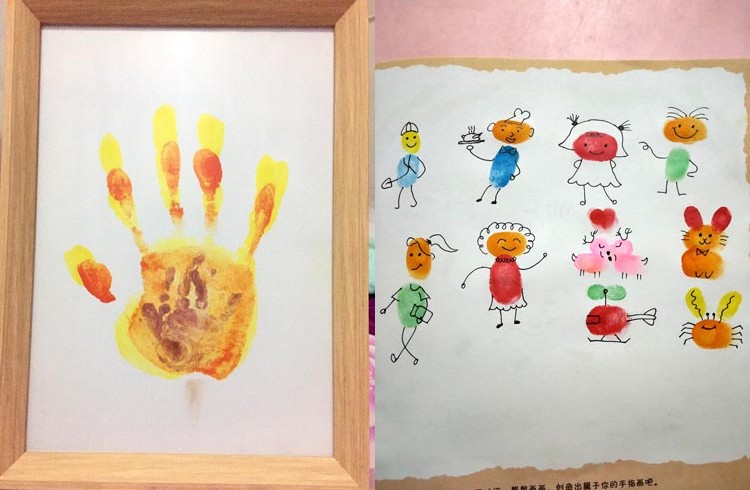 手指画印泥盘儿童手指画印泥印台幼儿园绘画涂鸦手掌印泥画颜料可水洗