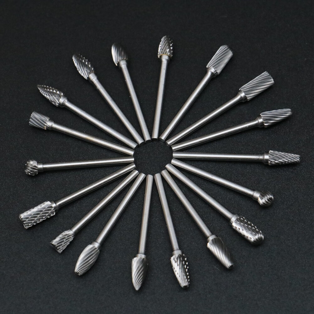 钨钢雕刻头木雕根雕打磨头木工电钻头电动木雕刻工具铣刀头旋转锉3mm