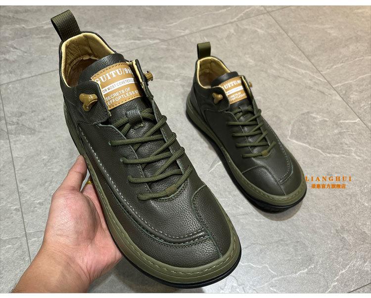 aj男鞋日系歪头皮靴男士马丁靴高帮皮鞋英伦风短靴男牛皮复古中帮工装