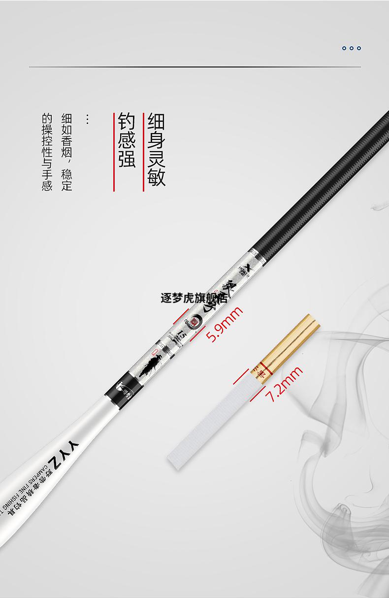 2022新款名伦银灵子鱼竿鲫鱼竿钓鱼竿轻细硬37调28调手竿手杆鱼杆台