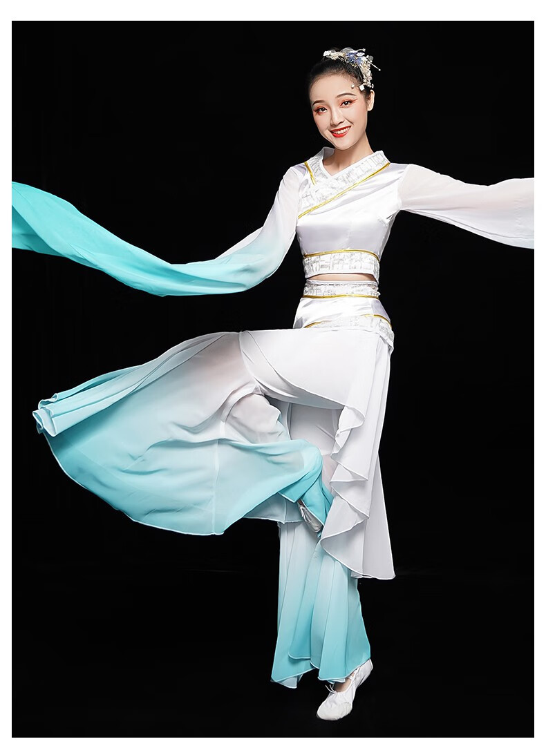 舒弗星水袖舞蹈服装古典舞演出服女飘逸中国风惊鸿舞仙女汉服采薇舞