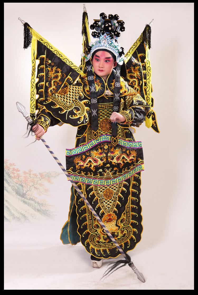 【登台表演穿的戏服】京剧戏曲男角武生大靠服装戏剧服男靠武将靠旗