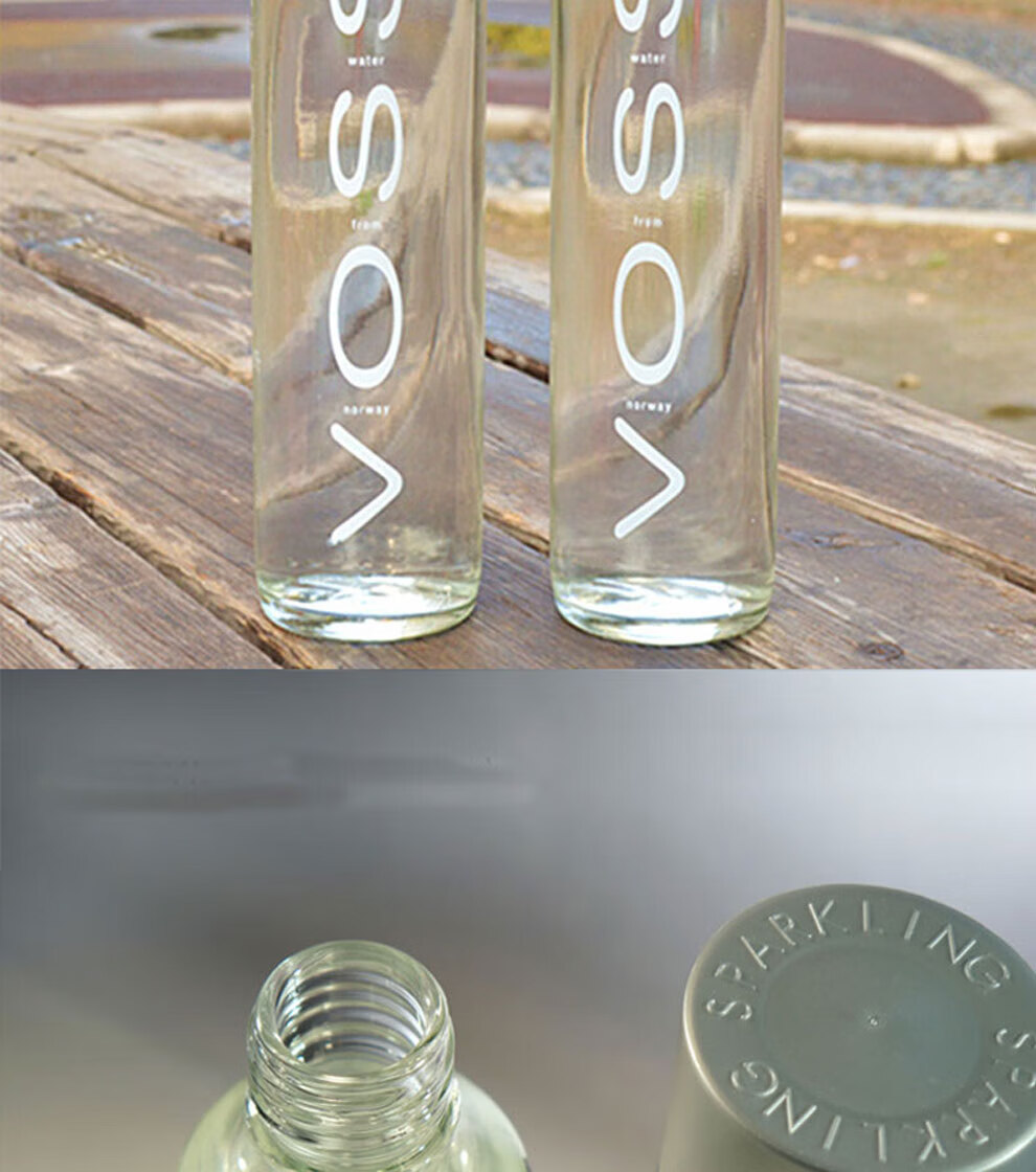 芙丝矿泉水 挪威进口天然饮用水玻璃瓶装 375ml*24瓶无气整箱装 苏打