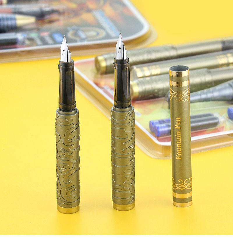 斐玉金箍棒钢笔双头伸缩小学生专用大尖孙悟空墨囊钢笔两用解压转转笔