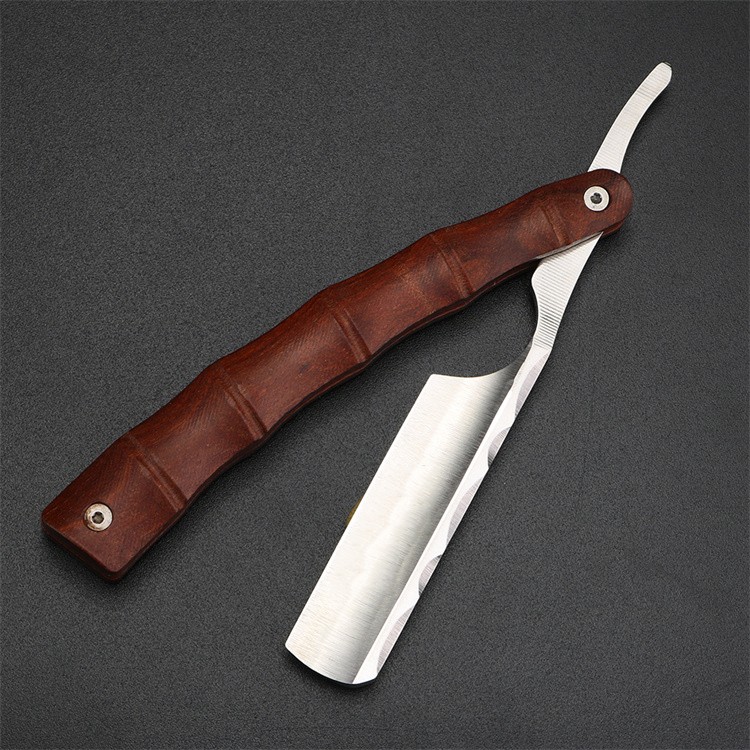 新款锋利直刃剃刀手动式剃须刀老式s6 9cr18钢材刮刀理发师剃头刀刮脸