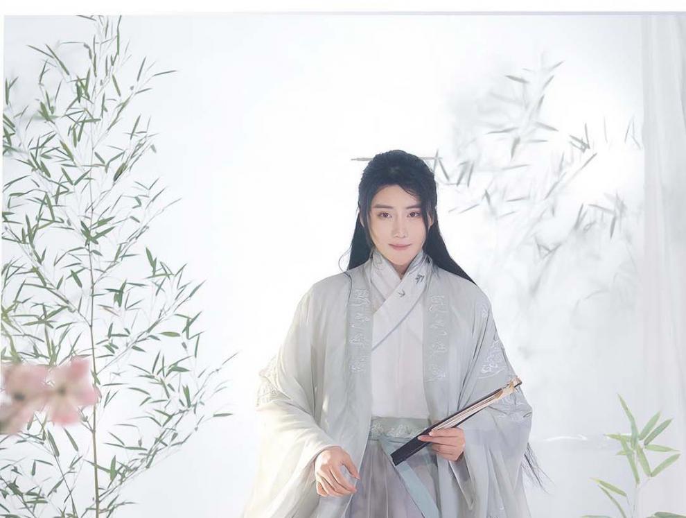 风雅司制改良竹里馆宋制汉服男女交领大袖衫玉绿蓝男女通穿四季款