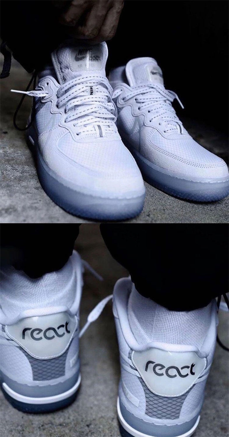 nike耐克af1force1解析冰蓝解构骨白3m反光空军一号男女板鞋cq