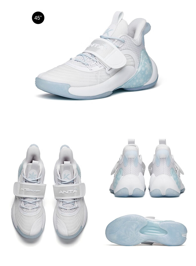 【水花3代雪花】安踏kt篮球鞋男秋冬季汤普森实战低帮男子运动鞋 雪花