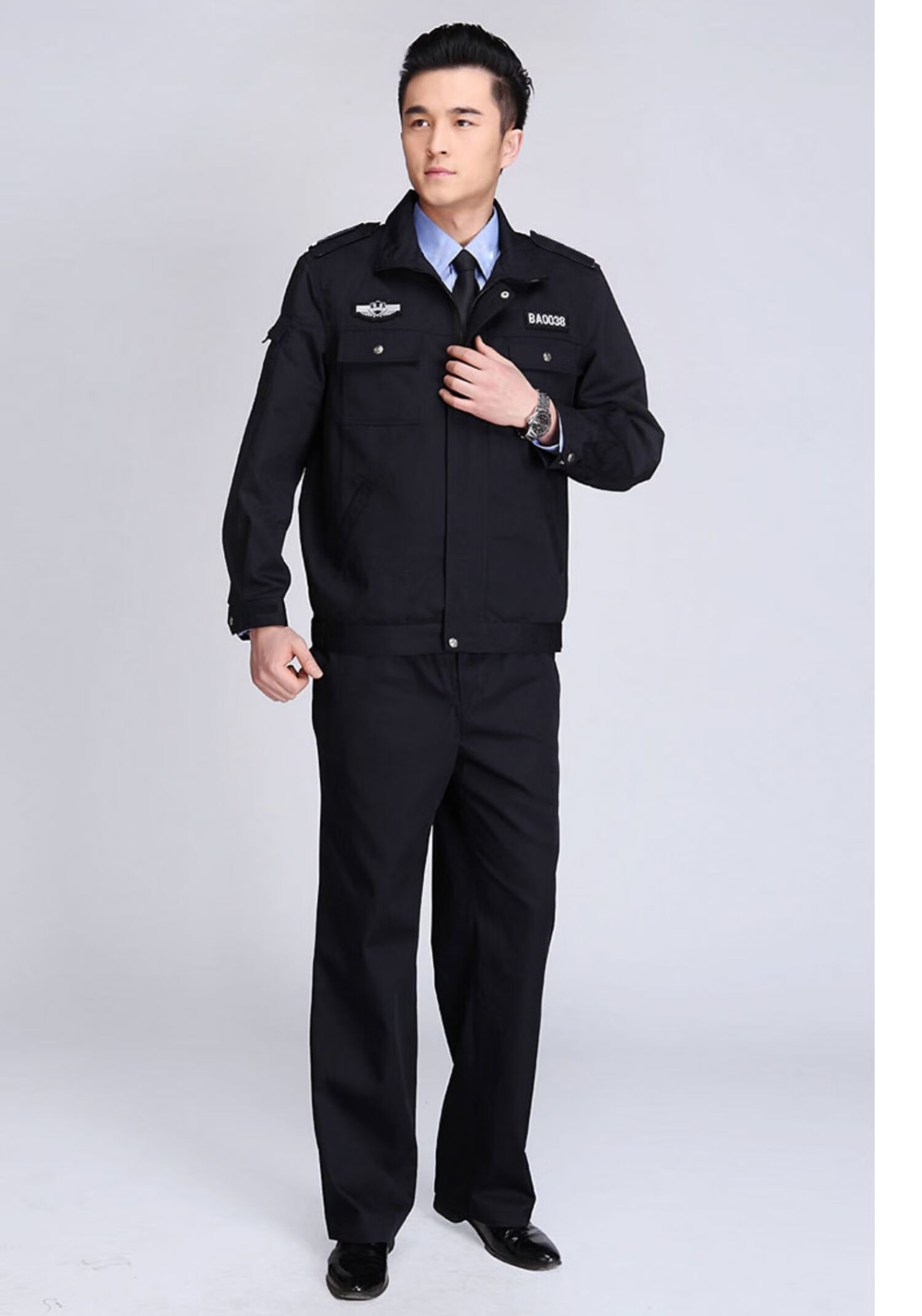 执勤门卫保安服秋装套装保安工作服春秋套装物业门卫夹克服装作训治安