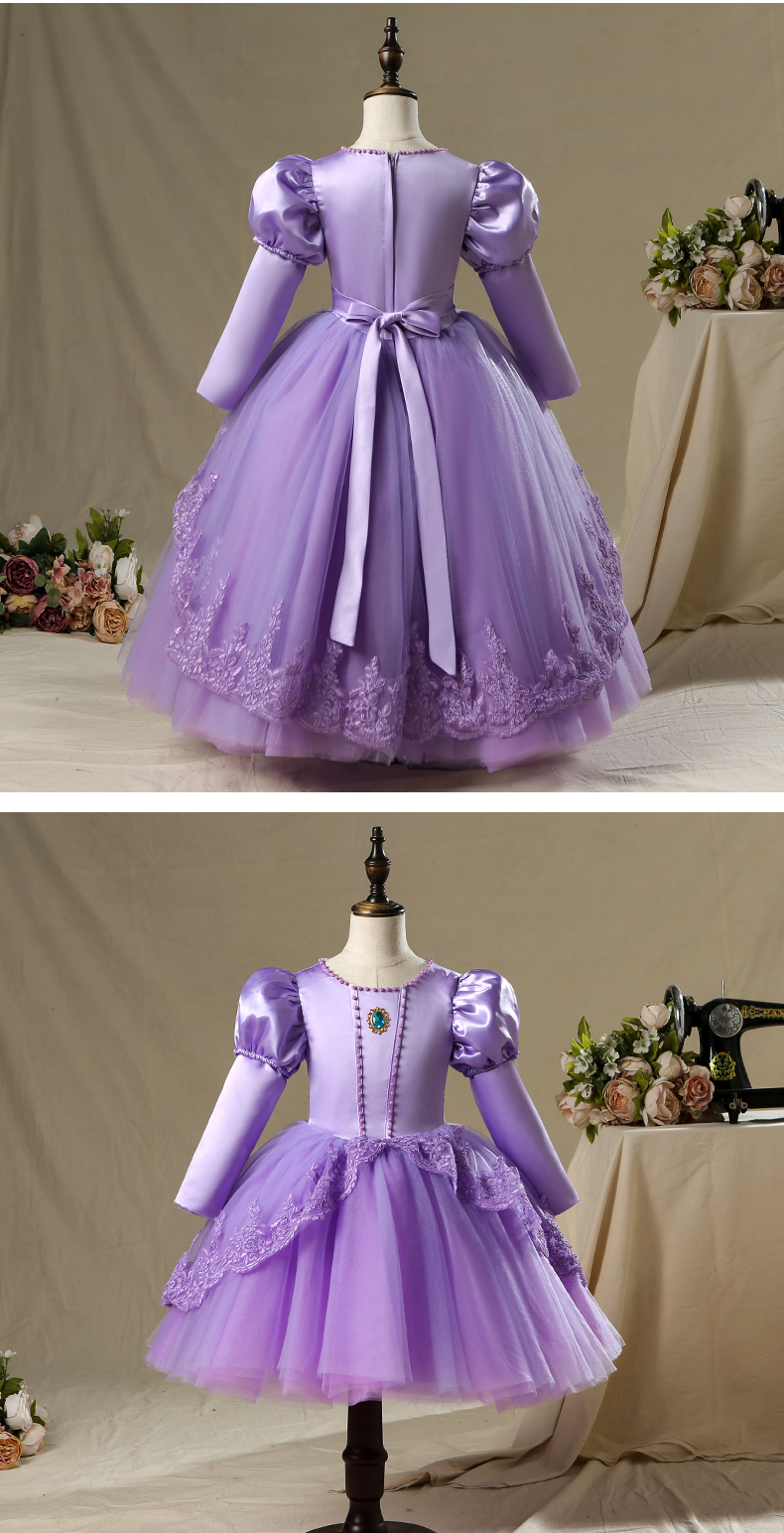 disney/迪士尼官方旗舰同款苏菲亚公主裙女孩索菲亚裙子儿童服装