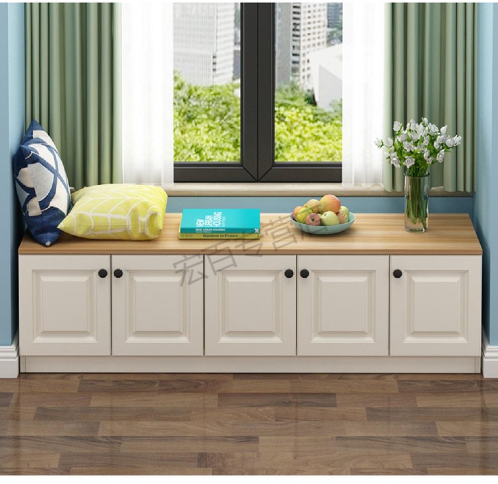 飘窗柜地柜自由组合收纳柜子可坐落地窗台柜矮柜阳台柜储物柜定制定制