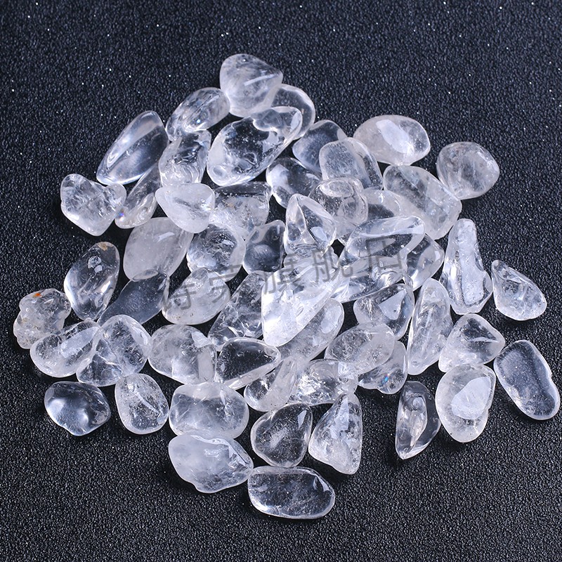 水晶碎石消磁保真透亮天然白水晶碎石 消磁石消磁碗 水晶枕头花盆铺垫